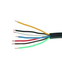 MP325 5A 7x0.65mm² 100m 7 Core Black Cable