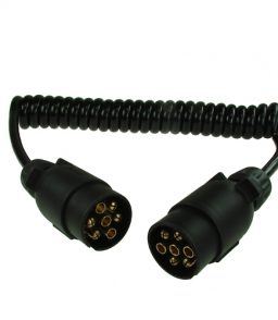 MP588 7 Pin 1.5m 2x7 Pin Plugs & 7 Core Curly Connecting Lead