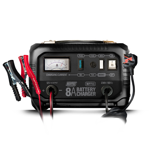 MP713 8A 12V Metal Cased Battery Charger