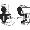 MP87 50mm Ball & Pin Hitch Black - Image 2