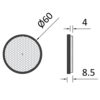 MP162SSB Radex Clear Round Self Adhesive Reflector - Image 2