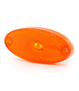 WAS 12-24V Slim Line Oval LED Amber Marker Lamp
