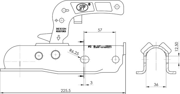 MP1943 1700Kg 35mm Pressed Steel Coupling - Image 2