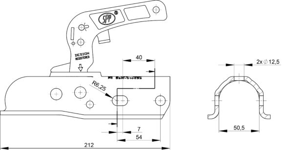MP1993 Universal 2000Kg Pressed Steel 50mm Coupling & Adaptor Kit - Image 2