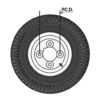 MP215 400x8 4 Ply Wheel & Tyre - Image 4