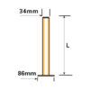 MP220 450 x 34mm Propstand - Image 2