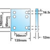 MP233 2.5"/4" 65-102mm 6 Hole Drop Plate - Image 2