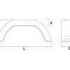 single plastic mudguard drawing