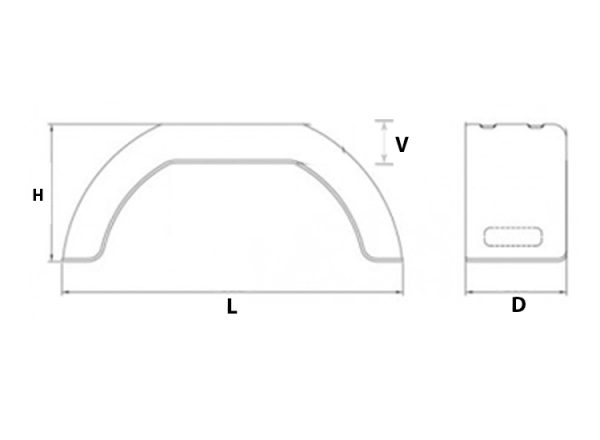 single plastic mudguard drawing