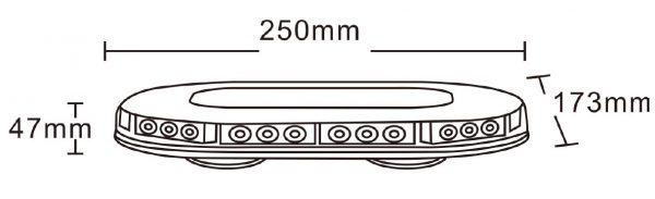 MP4096 12/24V 250mm Magnetic LED Mini Beacon Light Bar - Image 2