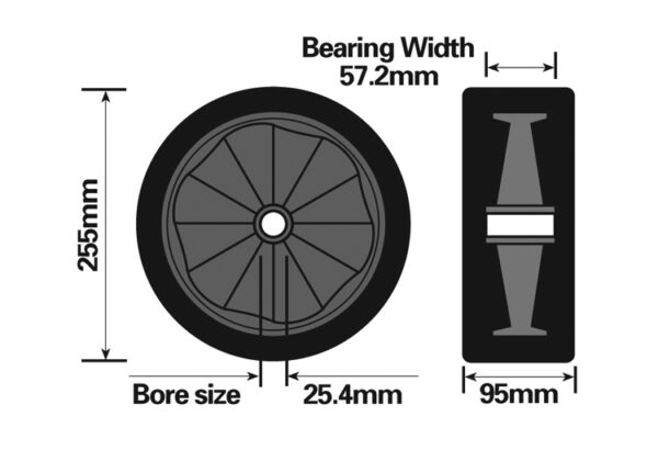 416 launch trolley wheel