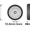 MP429 160mm Steel Wheel Fits MP433 Jockey Wheel - Image 2