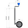 MP436 48mm 100Kg Telescopic Jockey Wheel - Image 2