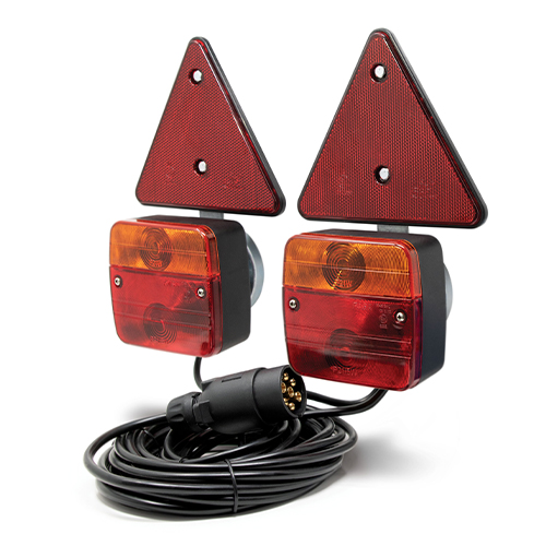 MP44912 12V Magnetic Lighting Pod With Triangles & 6m Trailer Cable