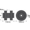 457 double side roller drawing