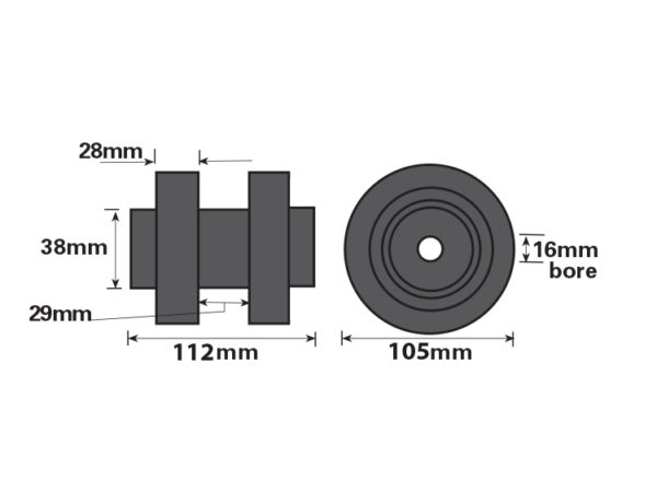 457 double side roller drawing