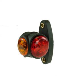 MP7721B 10-30V LED Red/White/Amber Rubber Side Marker Lamp