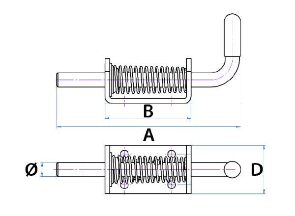 MP81310B Spring Bolt 150mm x 12mm - Image 5
