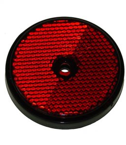 MP854B Radex Round Red Reflector with Mounting Hole