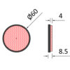 MP854SSB Radex Red Round Self Adhesive Reflector - Image 2