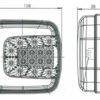 MP8660B WAS 12-24V LED Square Slimline Combination Lamp - Image 7