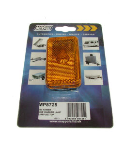 MP8725 Amber Side Bulb Marker Lamp & Reflector Display Packed