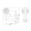 MP8764B WAS 12/24V Red/White Short 90° Stalk Marker Lamp - Image 4
