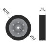 MP97256 Spare Wheel for MP9725 Jockey Wheel - Image 2