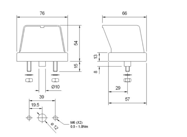 TR13301 Truck-Lite 12V Number Plate Lamp 133/01/00 - Image 2