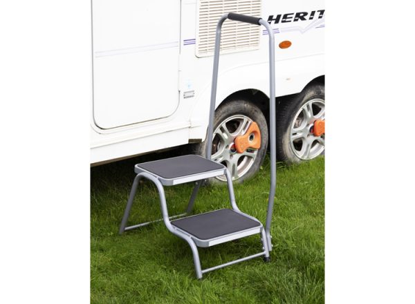 MP5386 Steel Double Caravan Step With Handrail