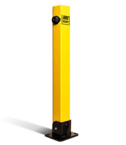 MP9732 Square Fold Down Security Post With Integral Top Lock