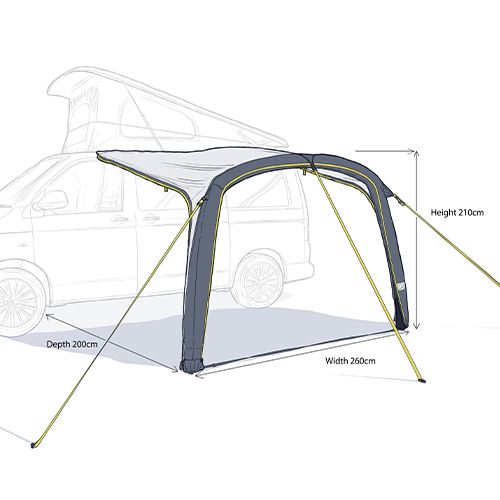 MP9527 Air Sun Canopy for Campervans