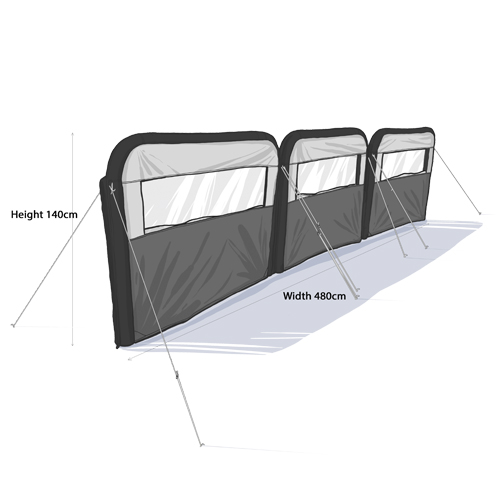 MP9552 3 Panel Air Modular Windbreak - Image 5