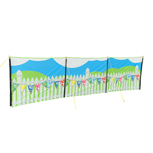 MP9557 'Summer Days' Poled 3 Panel Windbreak