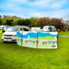 MP9557 'Summer Days' Poled 3 Panel Windbreak
