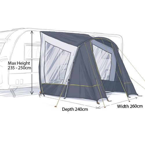 MP9564 Wychbold 260cm Poled Sun Canopy (High) - Image 5