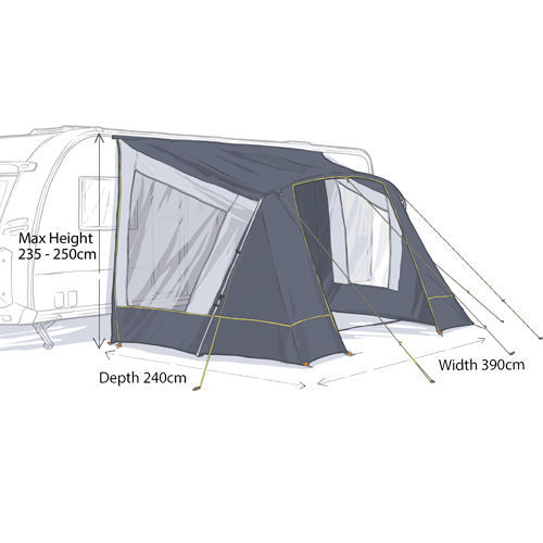 MP9565 Wychbold 390cm Poled Sun Canopy (High) - Image 5