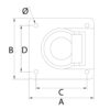 MP81411B Recessed Single Steel Cargo Lashing Ring 102x96mm - Image 2