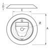 MP81412B Round Surface Mount Lashing Ring Plastic Base - Image 2