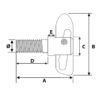 MP8385B 18.9mm Threaded Drop Catch M12 x 75mm Thread - Image 2
