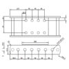 MP23737B 370mm Height Adjustable 2 Pin Drop Plate