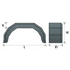 MP2663 660L x 245D x 290H 10" Single Plastic Mudguard