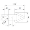 MP81401B Heavy Duty Galvanized Bolt-On Lashing Ring