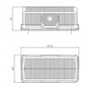 MP8743B AJBA 12V Bulb Red/White Outline Marker Lamp (FI.057) - Image 2