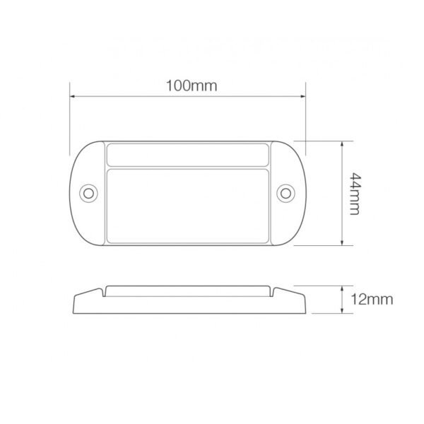 L44WME LED Autolamps 12/24V Low Profile Front Clear Marker Lamp - Image 2