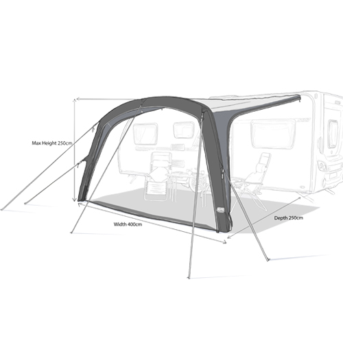 MP9529 Stratford 4M Air Sun Canopy for Caravans & Motorhomes - Image 2
