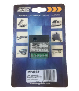 MP2883 30A Self Switching Dual Charge Relay Display Packed