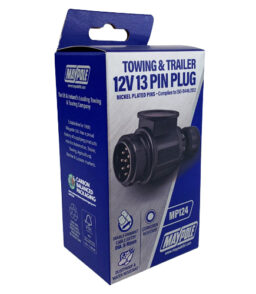 MP124 12V 13 Pin Twin Cable Conversion Plug Display Packed