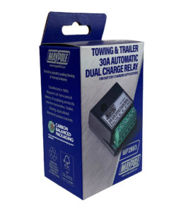 MP2883 30A Self Switching Dual Charge Relay Display Packed