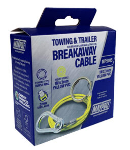 MP5015 1m x 3mm Yellow PVC Breakaway Cable Display Packed